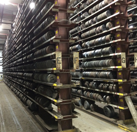 Racks of extrusion dies in Bonnell Aluminum's Newnan, GA facility